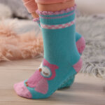 Детски чорапи със силиконова подметка със сова
