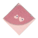 Розова детска хавлия Sterntaler със сърчица