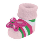 Бебешки чорапи с дрънкалка Sterntaler с пеперуди