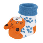 Бебешки чорапки с дрънкалка с тигърче