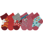 ПРОМО ПАКЕТ - Бебешки хавлиени чорапи - 6 чифта за момичета