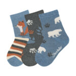 Комплект детски къси чорапи Sterntaler- 3 чифта с животни