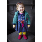 Плетена детска жилетка за момиче, Babyface