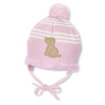 Зимна плетена шапка за момичета с кученце,Sterntaler