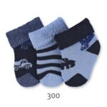 Бебешки хавлиени къси чорапи - 3 чифта