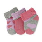 Бебешки хавлиени чорапи Sterntaler, за момиче - 3 чифта