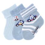 Бебешки къси хавлиени чорапи - 3 чифта