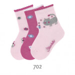Комплект детски чорапи за момиче Sterntaler- 3 чифта, с коте