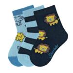 Комплект детски къси чорапи Sterntaler- 3 чифта с животни