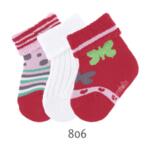 Комплект бебешки хавлиени чорапки Sterntaler, за момиче - 3 чифта