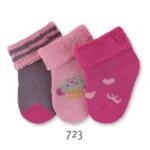 Бебешки хавлиени чорапи за момиче Sterntaler - 3 чифта, розови