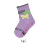 Чорапи със силиконова подметка с пеперуди