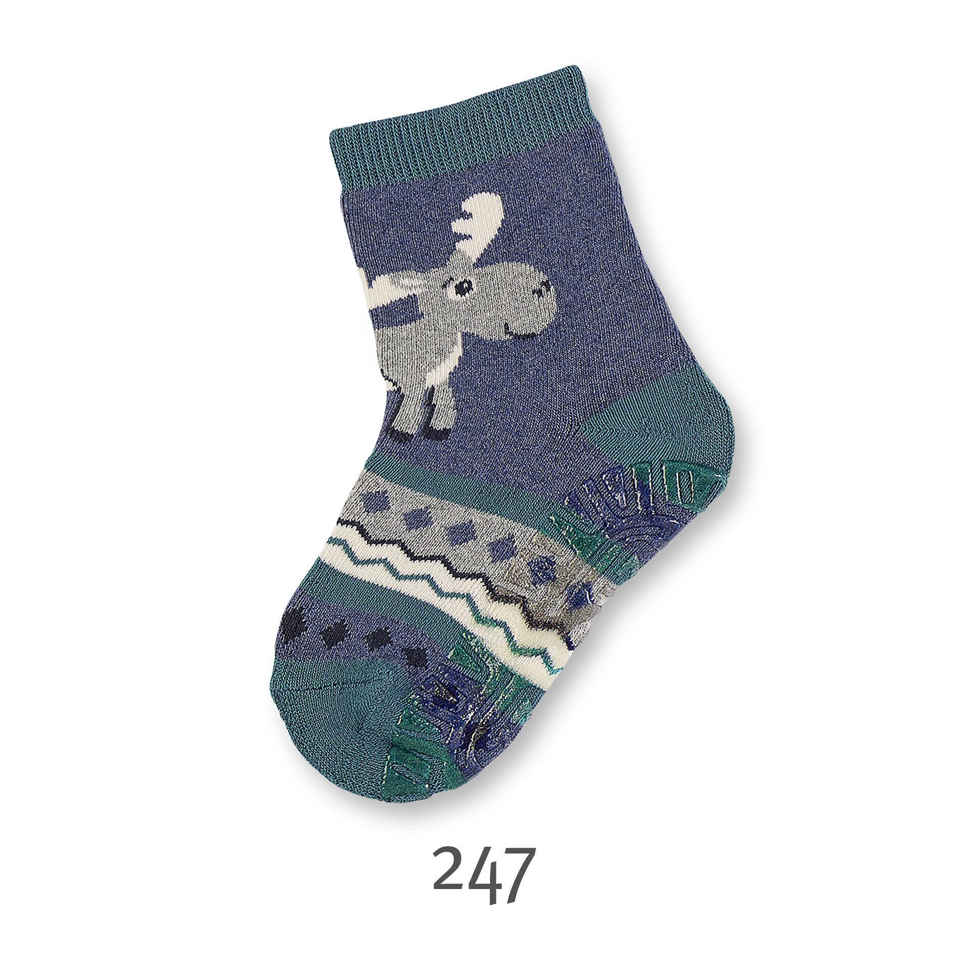 Термо чорапи със силиконова подметка с еленче-Copy