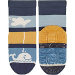 Детски чорапи със силикон Sterntaler, сини с кит