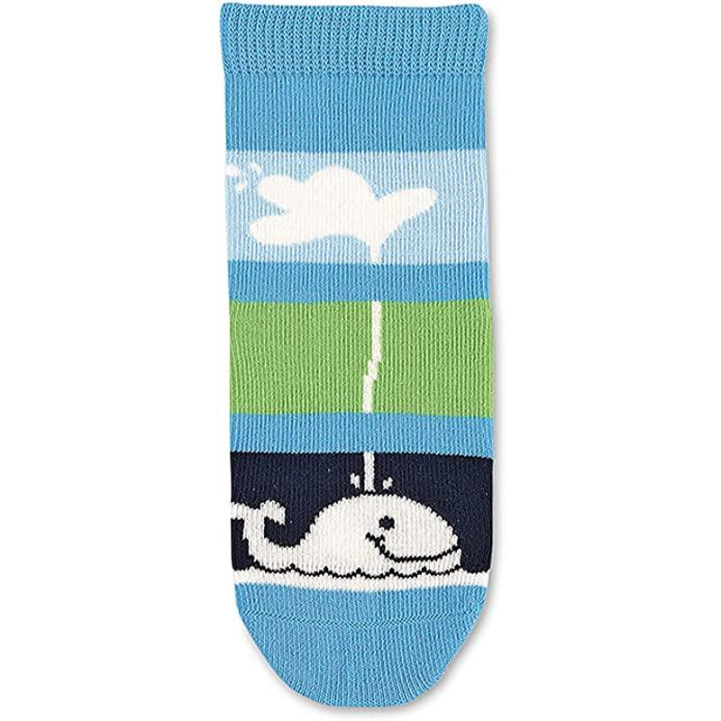 Детски чорапи със силикон Sterntaler, сини с кит-Copy