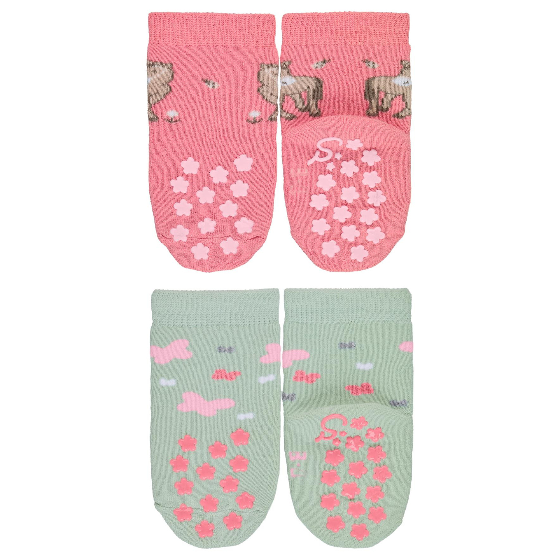 Детски чорапи за пълзене за момиче - 2 чифта-Copy