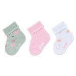 Бебешки хавлиени чорапи Sterntaler, за момиче - 3 чифта-Copy