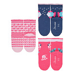 Детски чорапи Sterntaler за момиче - 3 чифта, с морски мотиви