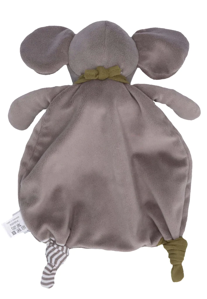 Слонче Еди в сиво с шал от плат за гушкане в комбинация от мека материя от трико и полар Sterntaler-Copy