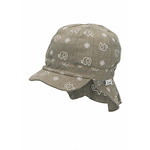 Детска лятна двулицева  шапка с UV 50+ защита , цвят каки  с платка  ,Sterntaler
