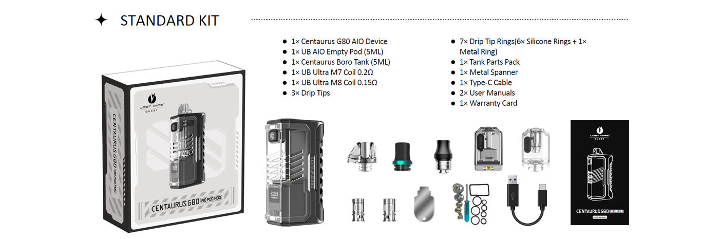 Lost Vape Centaurus G80 AIO Kit