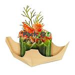 50 бр. Fingerfood дървени купички правоъгълник 8см.