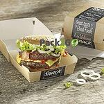 50 бр. кутии за бургер с капак 12,5 cm x 12,5 cm BIG