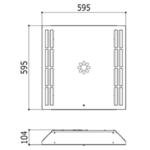 Уред за UVC дезинфекция на въздух - Air Square 180 (до 60 м2) - за монтаж на окачен таван