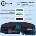 MAGNUM ONE White - Робот прахосмукачка с БГ приложение и сухо и мокро почистване (бял)-Copy