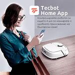Tecbot M1 - робот прахосмукачка и подомиячка със самопочистващ моп (бял)-Copy