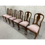 Swedish Rococo Walnut Dining Chairs - Set of 6