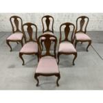 Swedish Rococo Walnut Dining Chairs - Set of 6