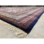 Extra Large Vintage Persian Kashmir Hand Knotted Fine Wool Rug