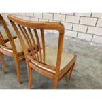 Mid Century Modern Slat Back Dining Chairs - Set of 4