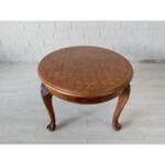 Antique Queen Anne Style Oak and Walnut Veneer Oval Parquetry Dining Table