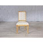 Set of 8 Neoclassical French Dining Chairs Reupholstered Custom-Designed for Vintissimo