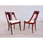Set of 6 French Art Deco Dining Chairs 1950s in Th Style of Maurice Dufrene