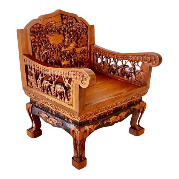 Antique hand carved wood chairs deals