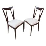 Vintage Italian Dining Chairs by Guglielmo Ulrich, 1940s - a Pair