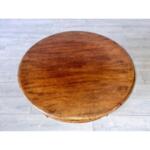 French Vintage Solid Round Coffee Table With Drawers