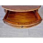 French Vintage Solid Round Coffee Table With Drawers