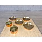 Set of 6 Antique French Copper Kitchen Cookware
