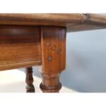 Antique One of a Kind Swiss Walnut Farmhouse Harvest Dining Table