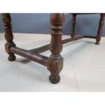 Antique One of a Kind Swiss Walnut Farmhouse Harvest Dining Table