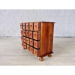 Vintage Apothecary Cabinet With 20 Drawers Wood Storage Chest 1950s