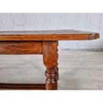 Antique Dutch Farmhouse Solid Wood Trestle Dining Table
