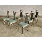 Vintage Mid Century Modern Belgo Chrome Dining Chairs 1980s - Set of 6