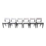 Vintage Mid Century Modern Danish Newly Upholstered Dining Chairs - Set of 6