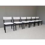 Vintage Mid Century Modern Danish Newly Upholstered Dining Chairs - Set of 6