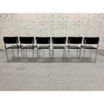 Mid Century Modern Dining Chairs in the Style of Willy Rizzo - Set of 6